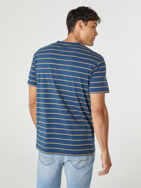 SS Colton Stripe Crew Tee, Blue, hi-res