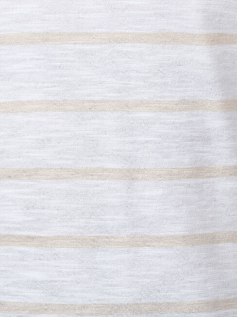 Essential V-Neck Tee, Stripe, hi-res