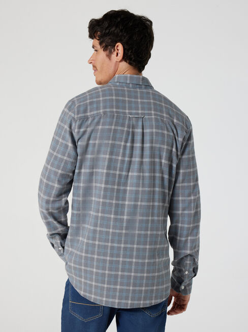 LS Candem  Brushed Check Shirt, Grey Multi, hi-res