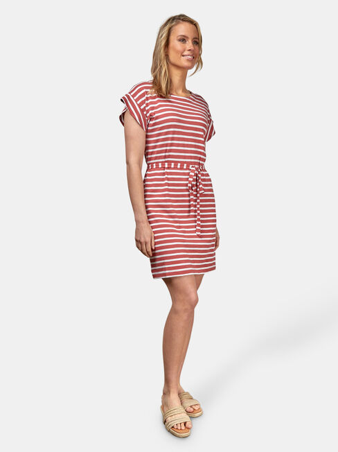 Ellie Jersey Dress, Stripe, hi-res