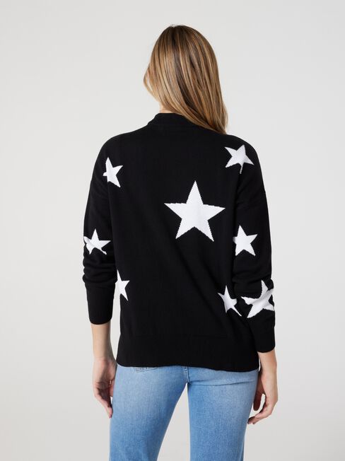 Hannah Star Pullover, Ink/White, hi-res