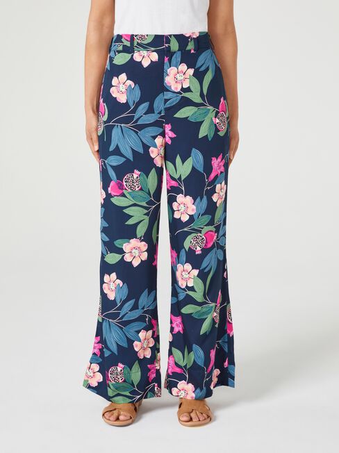 Joy Wide Leg Pant, Print, hi-res