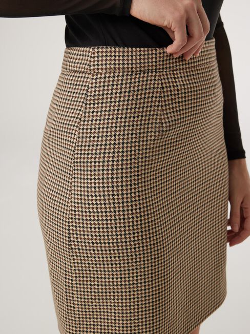 Moriah Mini Skirt, Brown, hi-res