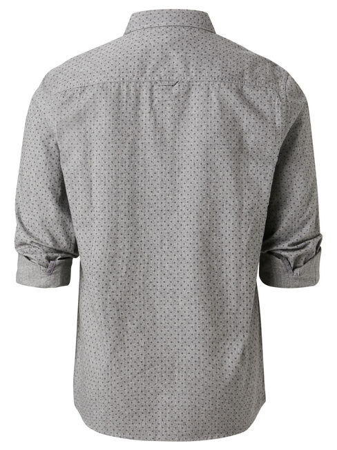 Hartley Long Sleeve Print Shirt, Grey, hi-res