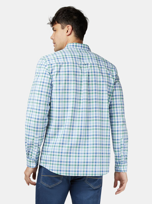 Harry Long Sleeve Check Shirt, Green, hi-res