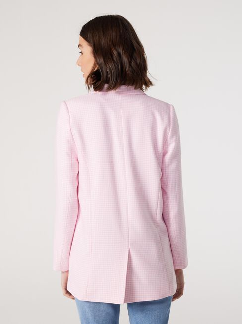River Check Jacket, Pink, hi-res