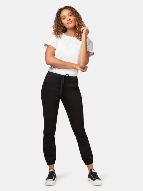 Georgina Luxe Lounge Jogger, Black, hi-res