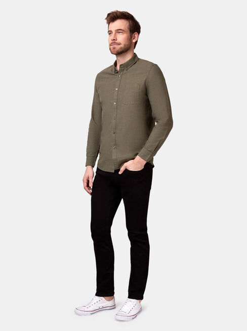 Bennett Long Sleeve Textured Shirt, Green, hi-res