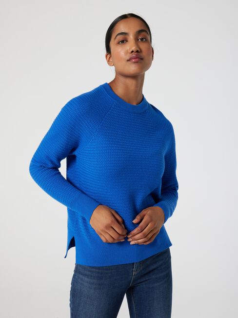 Mila Raglan Knit, Blue, hi-res