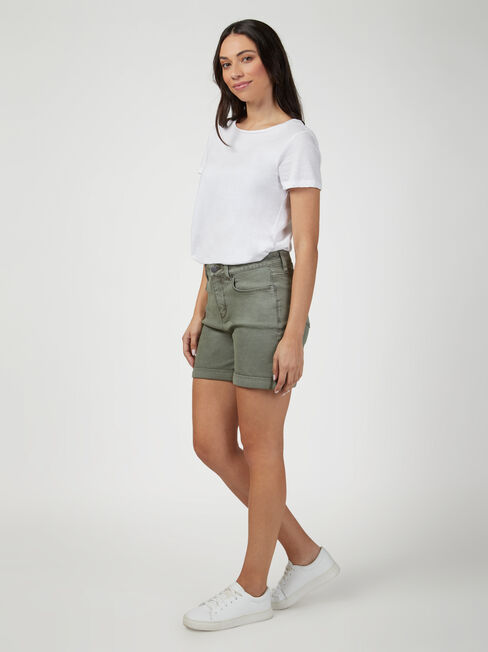Mariana Boyfriend Short, Green, hi-res
