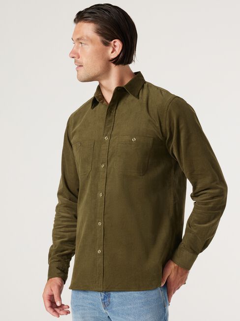 Chicago Corduroy Shirt, Green, hi-res