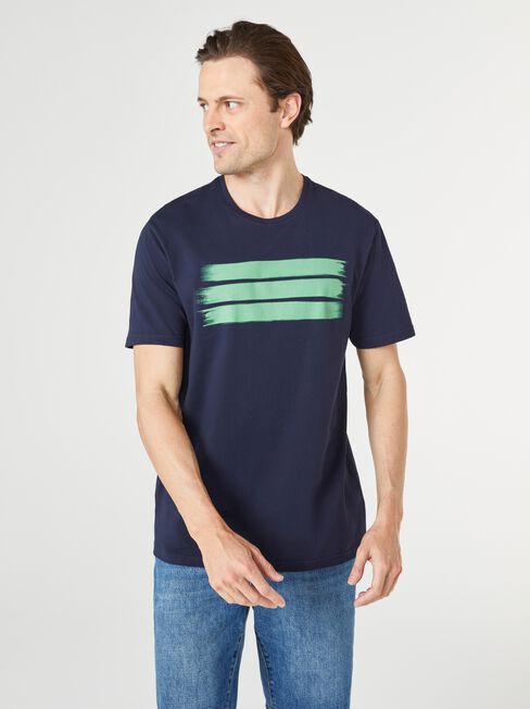 SS Thomas Print Crew Tee, Blue, hi-res