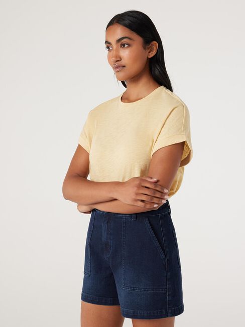 Drop Shoulder Tee, Golden, hi-res