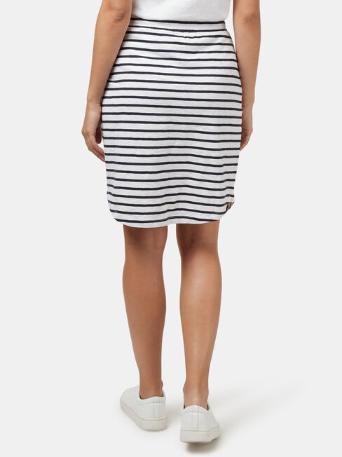 Julie Jersey Slub Skirt, Stripe, hi-res