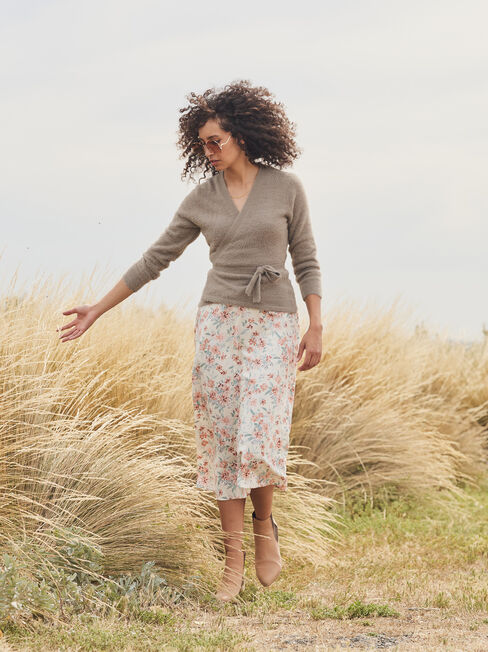 Ruby Wrap Knit, Brown, hi-res