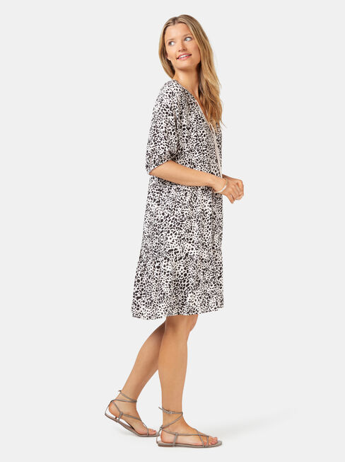 Jasmine Tiered Beach Dress, Grey, hi-res