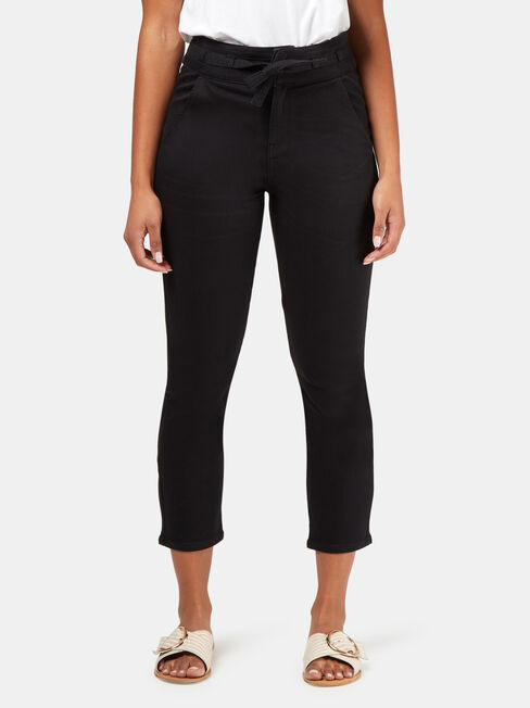 Goldie High Waisted Pipe Jean, Black, hi-res