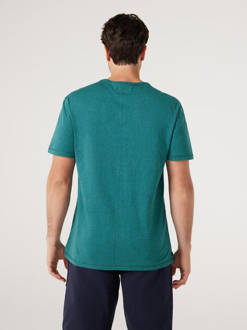 SS Fin Premium Basic Crew Tee, Jade Marle, hi-res