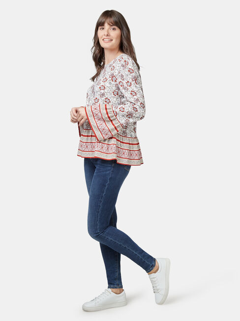 Kinsley Lace Detail Blouse, Multi, hi-res