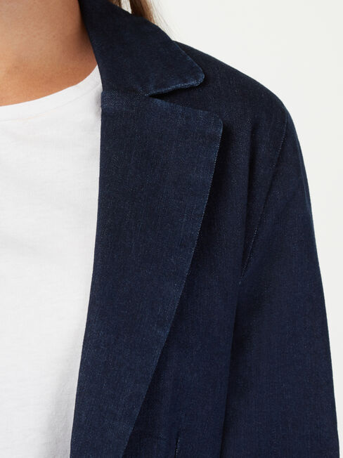 Denim Blazer, Blue, hi-res