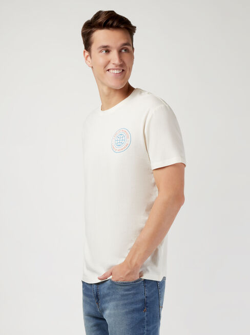 SS Trent Print Crew Tee, White, hi-res