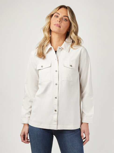 Sasha Shacket, White, hi-res