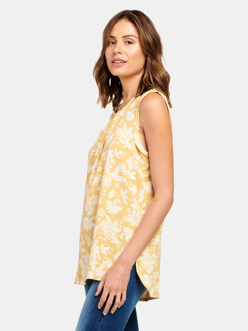 Emily Pleat Front Top, White, hi-res