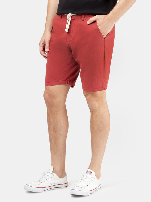 Tommy Tie Front Short, Red, hi-res