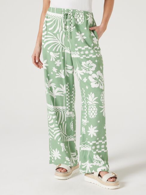 Olympia Relaxed Pant, Green, hi-res