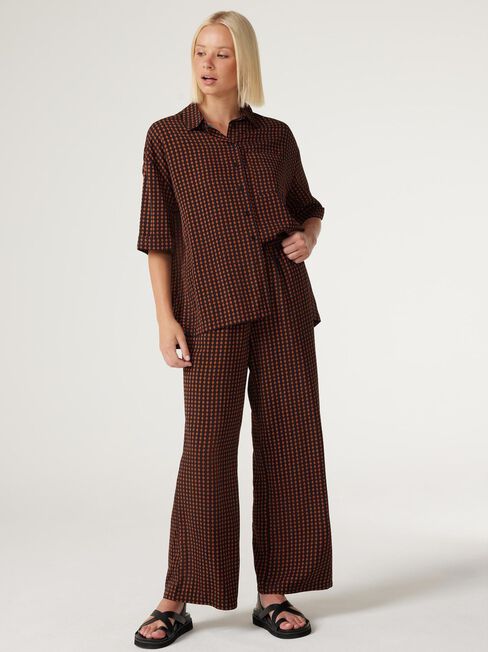 Vessna Relaxed Shirt, Abstract Check, hi-res