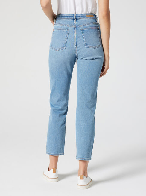 Naomi Mid Waisted Straight Jeans, Light Vintage, hi-res