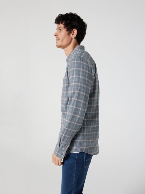 LS Candem  Brushed Check Shirt, Grey Multi, hi-res