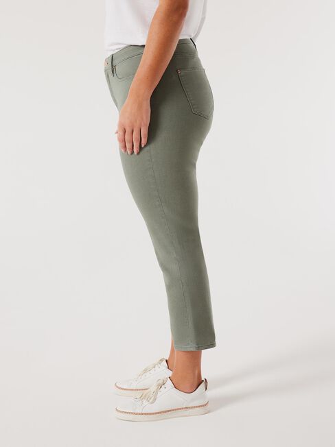 Kara Curve Embracer Skinny Capri, Green, hi-res