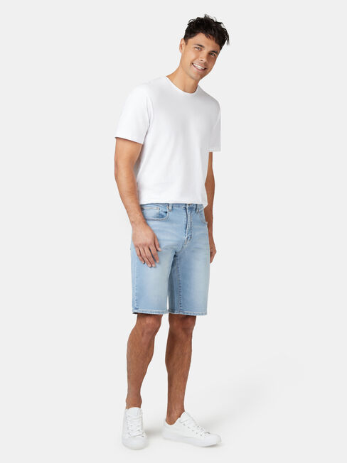 Connor Knit Denim Short Summer Blue, Blue, hi-res