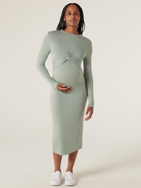 Laura Nursing Maternity Dress, Sage Marle, hi-res
