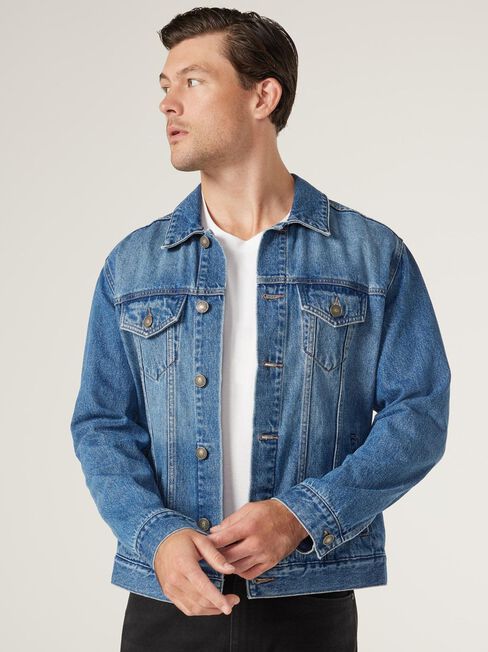 Drew Denim Jacket, Blue, hi-res