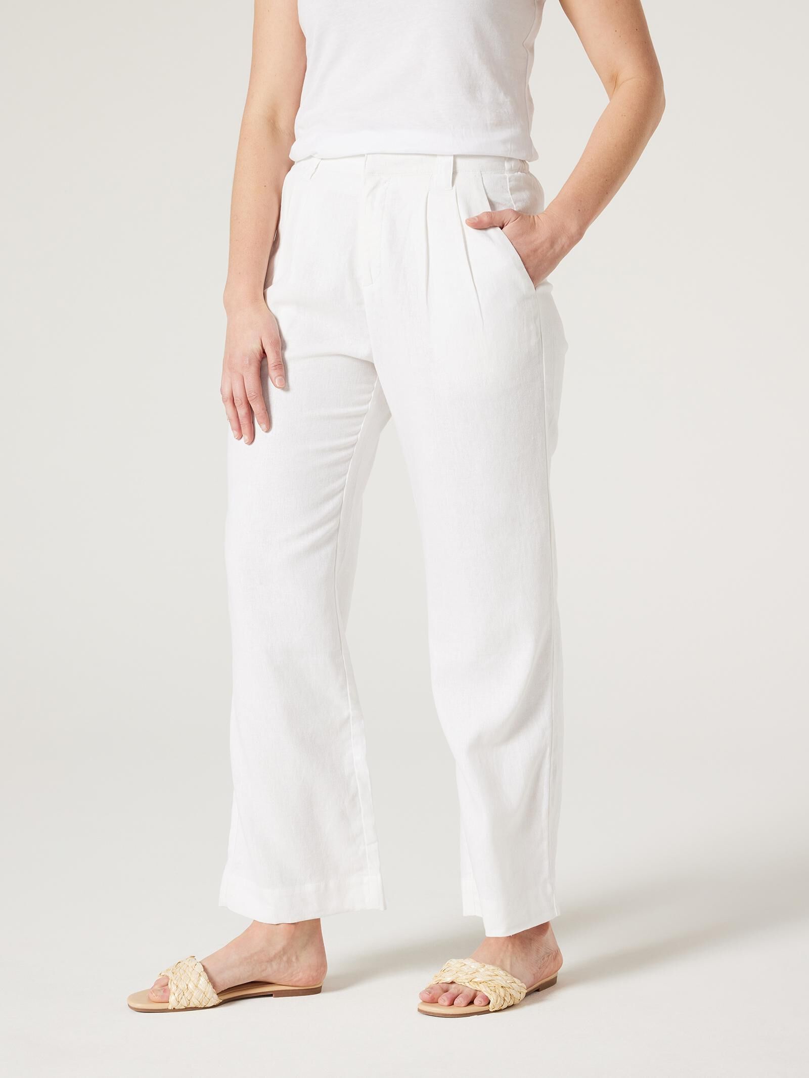 Skinny top linen pants
