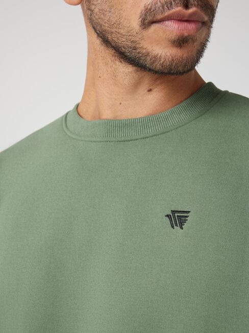 Oli Crew Neck Sweat, Moss, hi-res