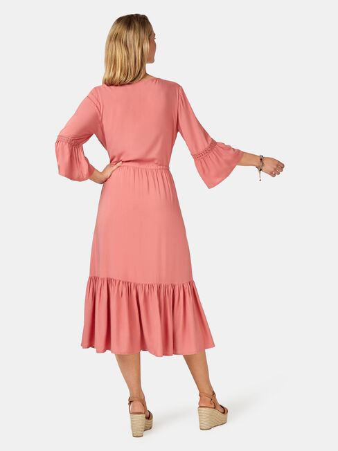 Willow Peasant Dress, Red, hi-res