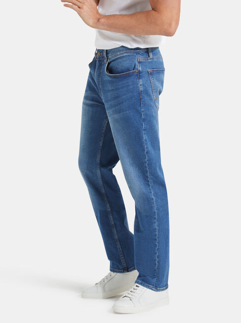 Slim Straight Jeans Light Wash, Light Indigo, hi-res