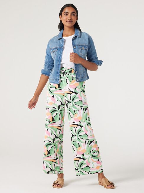 Joy Wide Leg Pant, Broadleaf Palm, hi-res