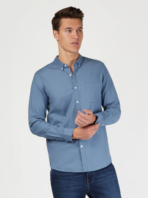 LS Heston Oxford Shirt, Blue, hi-res