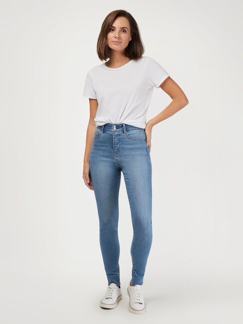 Tummy Trimmer Skinny Jeans, VintageWash, hi-res