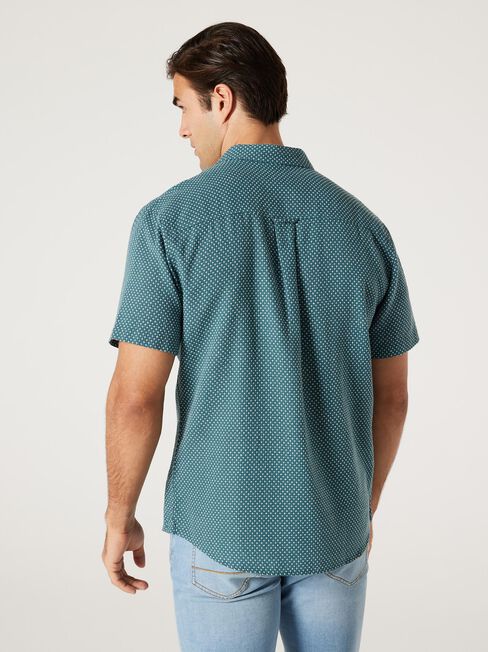 SS Jerry Textured Shirt, Jade, hi-res