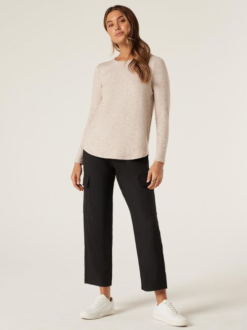 Sia Soft Touch Crew Neck Pullover, Natural Marle, hi-res