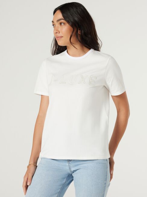 J-Luxe Tee, Bright White, hi-res