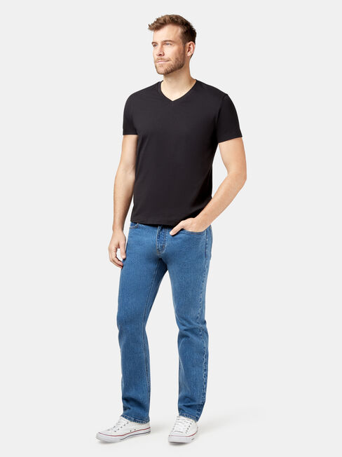 Straight Leg Jeans True Classic, Mid Indigo, hi-res