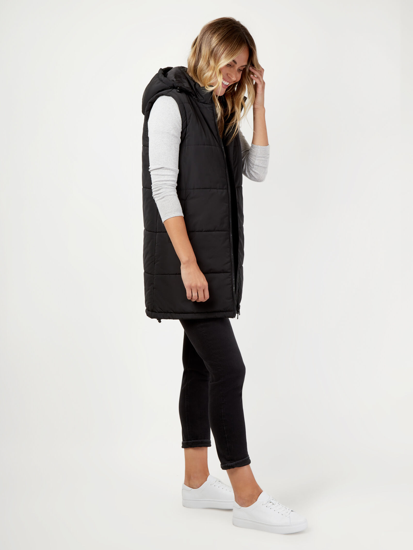 Belinda Longline Padded Vest Jeanswest