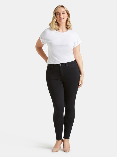 Curve Butt Lifter Skinny Jeans, Black, hi-res