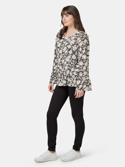 Kinsley Lace Detail Blouse, Floral, hi-res